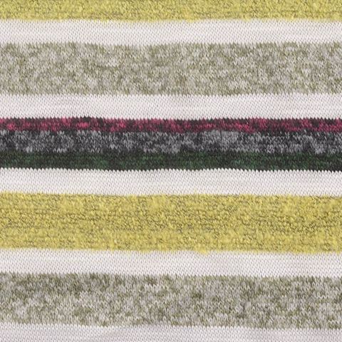Bold Striped Polyester Acrylic Chunky Knit Fabric