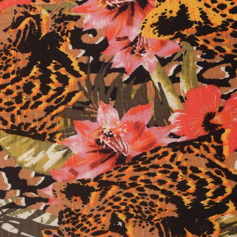 Pink Flowers Knit, Polyester, 168 gsm