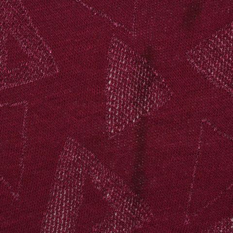 Burgundy Tone-on-Tone Pointelle Knit, Viscose-Metallic