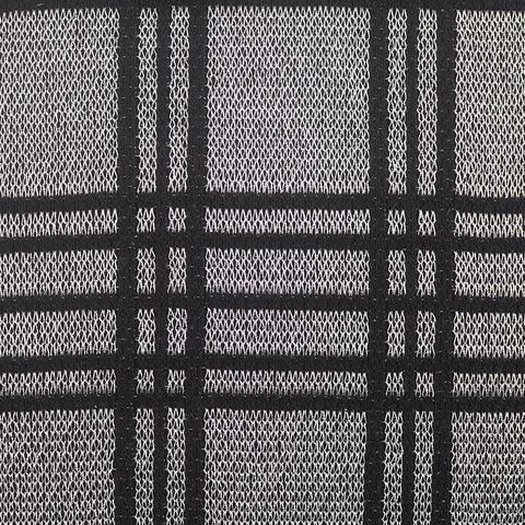 Black Plaid Knit, Metallic-Poly