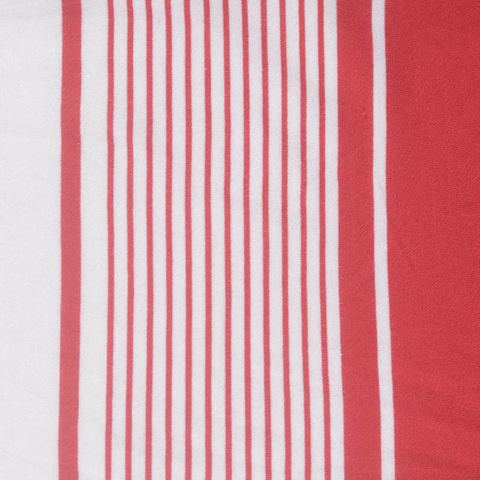 Red Vertical-Stripe Jersey Knit, Cotton-Modal