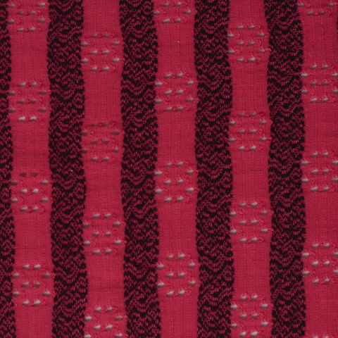 Striped 100% Polyester Knit Fabric