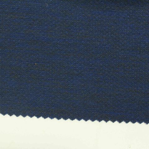 Heather Polyester Wool Interlock Knit Fabric