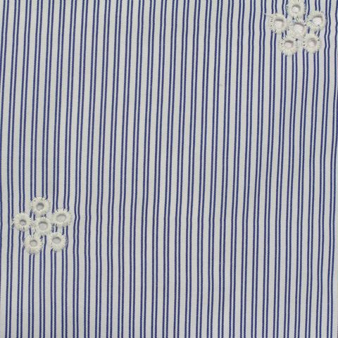 Fine Striped 100% Polyester Lace Fabric