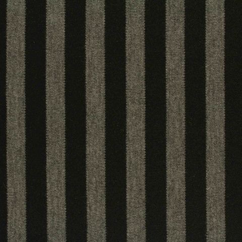 Black Stripes Interlock Knit, Poly-Viscose