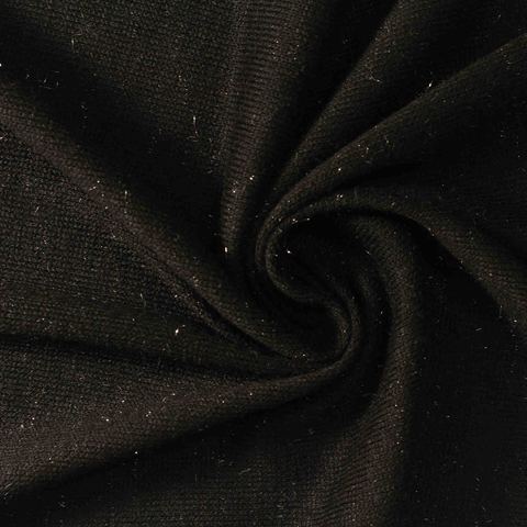 Black Marl Jersey Knit, Viscose-Poly