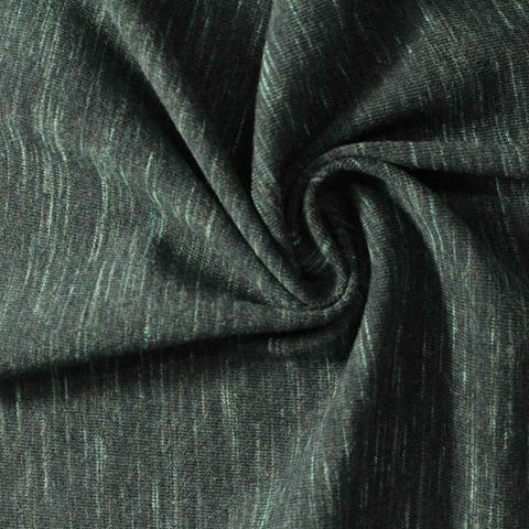 Dark Green Marl Jersey Knit, Cotton