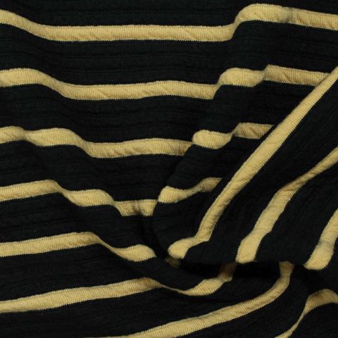 Striped Polyester Stretch Knit Fabric