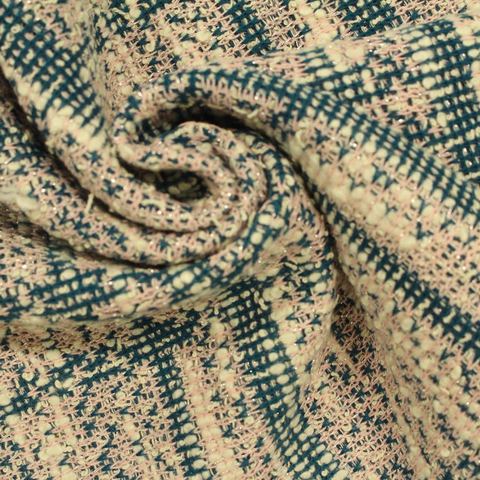 Plaid Polyester Cotton Knit Fabric
