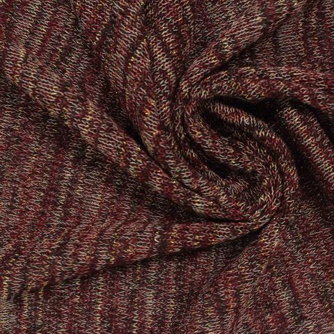 Polyester Metallic Stretch Chunky Knit Fabric