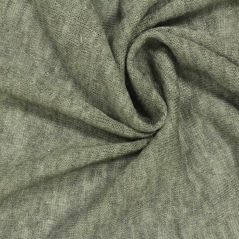 Heather Viscose Polyester Rib Knit Fabric