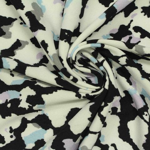 Animal Print Polyester Stretch ITY Knit Fabric