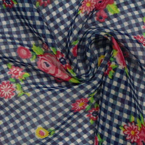 Floral 100% Polyester Chiffon Fabric