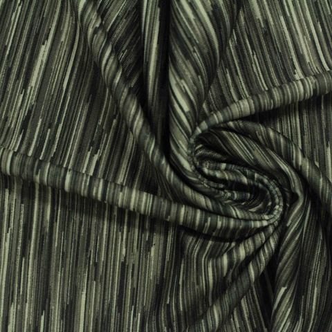 Fine Striped Polyester Stretch Knit Fabric