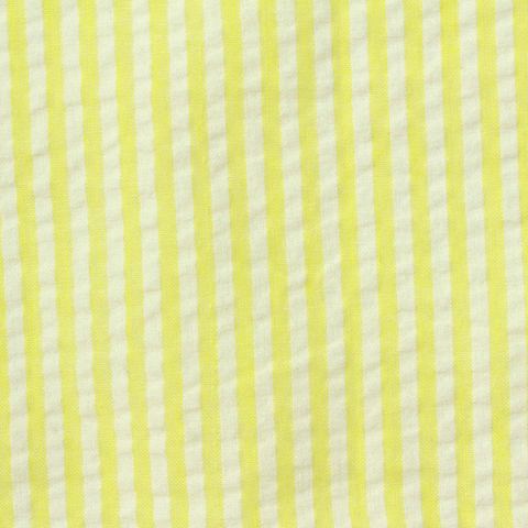 Striped Polyester Cotton Seersucker Fabric