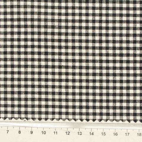 Black Check Woven, Poly-Cotton