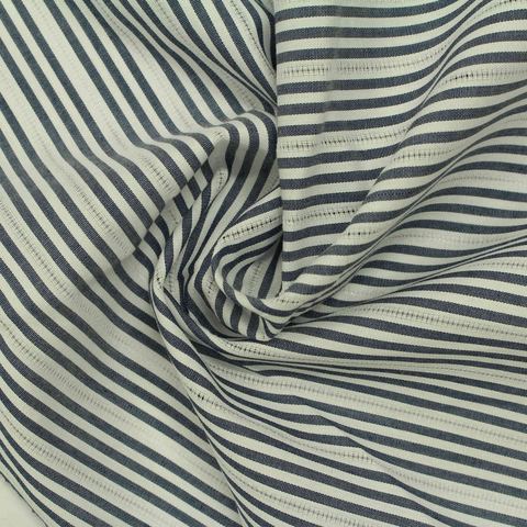 Navy Horizontal-Stripe Woven, Cotton
