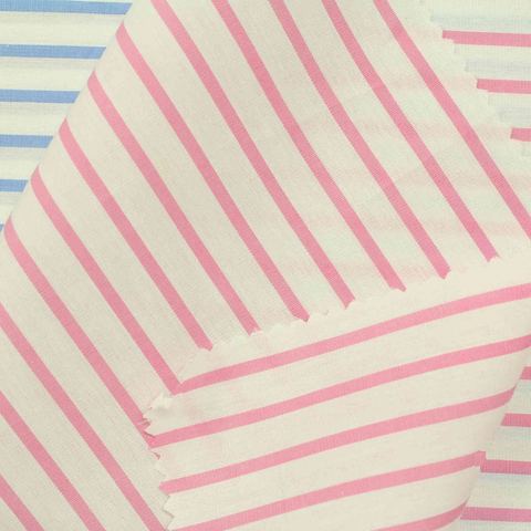 Fine Striped 100% Cotton Poplin Fabric