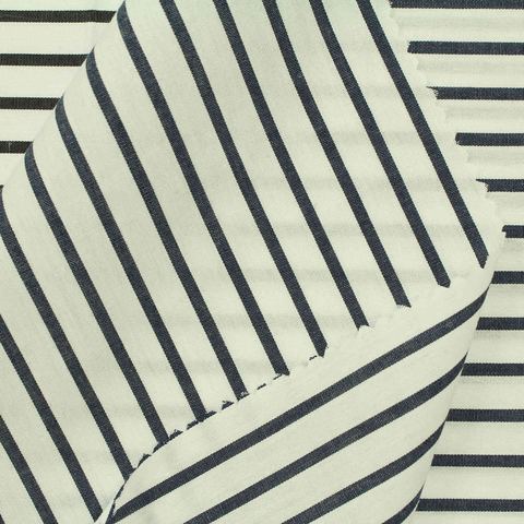 Fine Striped 100% Cotton Poplin Fabric