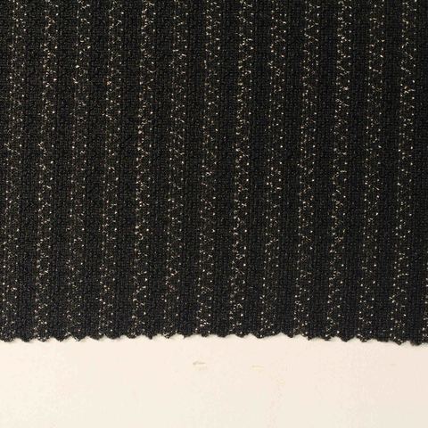 Fine Striped Nylon Metallic Stretch Knit Fabric