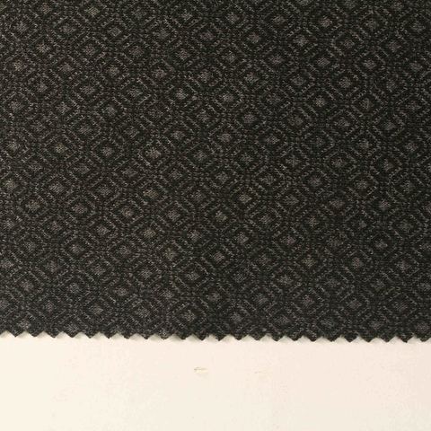 Dark Grey Diamond Interlock Knit, Poly-Viscose