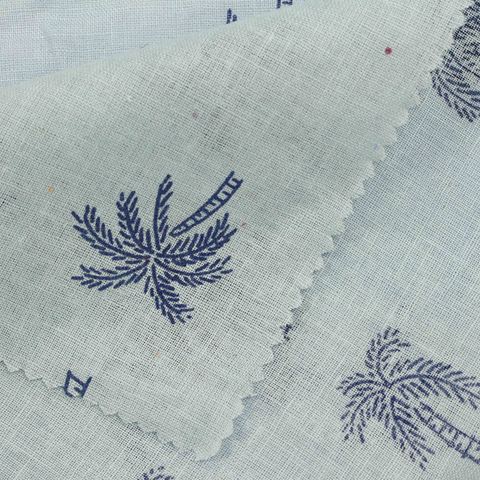 Floral Linen Cotton Woven Fabric