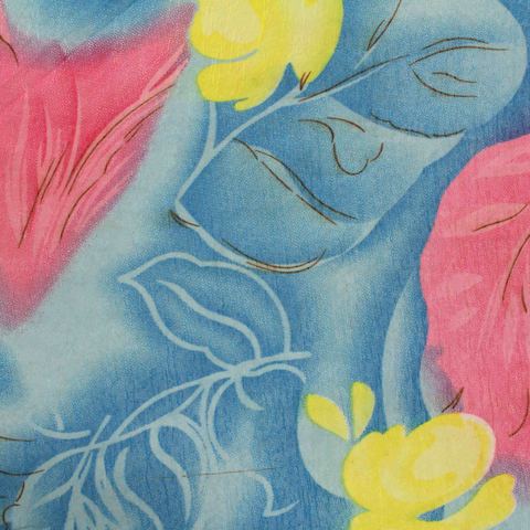 Bold Floral Slub 100% Polyester Knit Fabric