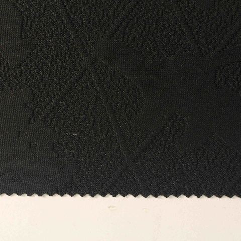 Black Tone-on-Tone Pointelle Knit, Polyester