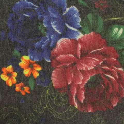 Bold Floral Polyester Viscose Stretch Knit Fabric