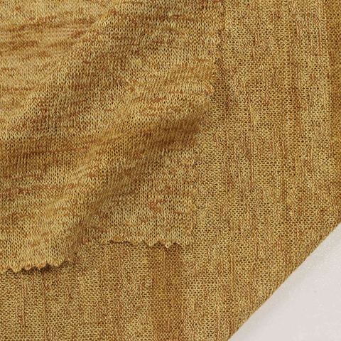Striped Polyester Cotton Blend Jersey Knit Fabric