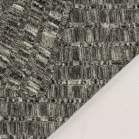 Jacquard Slub Viscose Polyester Stretch Rib Knit Fabric