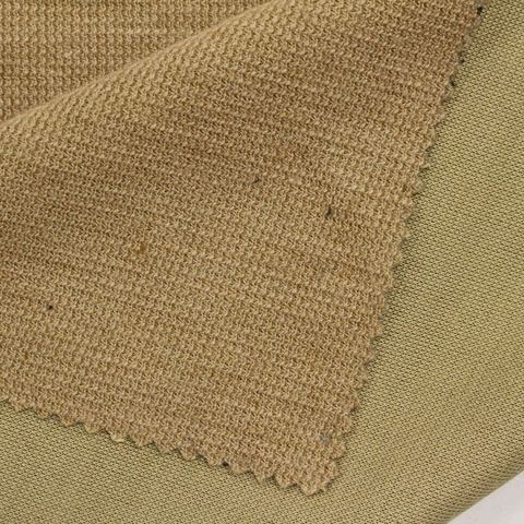 Heather Polyester Acrylic Interlock Knit Fabric