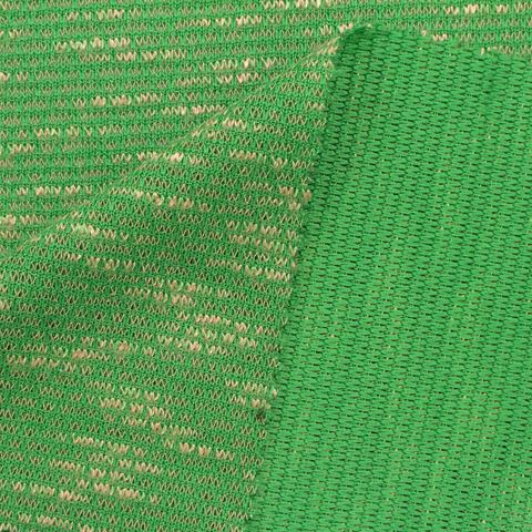 Green Marl Interlock Knit, Poly-Viscose