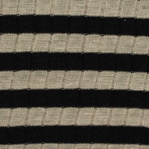 Striped Polyester Viscose Stretch Rib Knit Fabric
