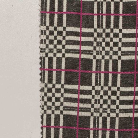 Bold Plaid Polyester Viscose Metallic Stretch Knit Fabric