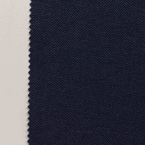 Dark Blue Herringbone Interlock Knit, Viscose-Nylon