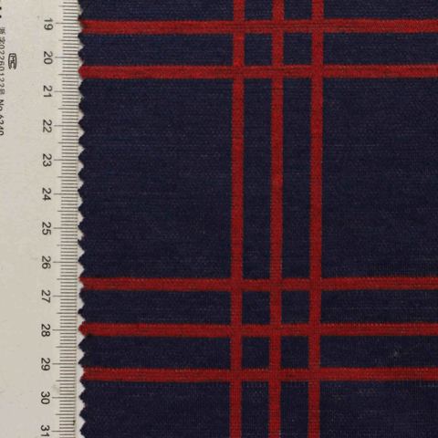 Bold Plaid Polyester Stretch Knit Fabric
