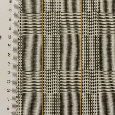 Bold Plaid Polyester Stretch Knit Fabric