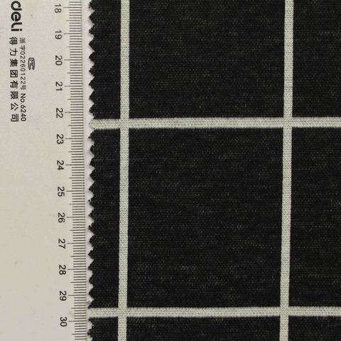 Plaid Polyester Stretch Knit Fabric