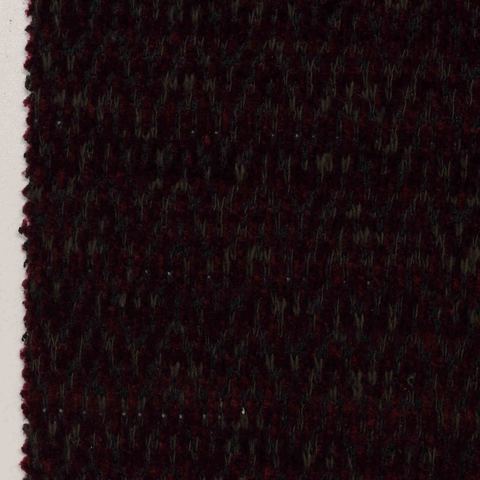 Dark Red Heather Chenille, Poly-Cotton