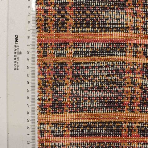 Plaid Polyester Cotton Blend Interlock Knit Fabric