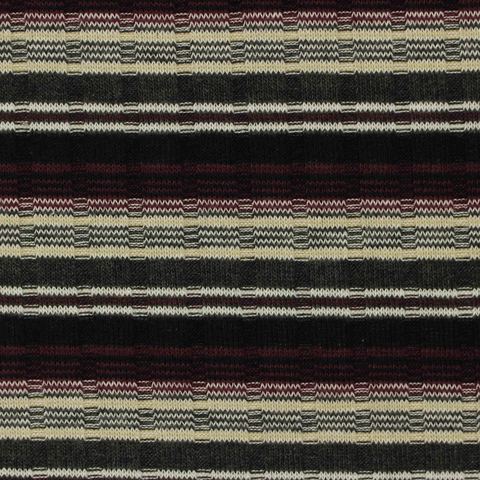 Striped Polyester Stretch Rib Knit Fabric
