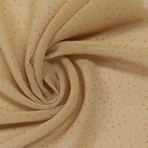 Fine Dotted 100% Polyester Chiffon Fabric