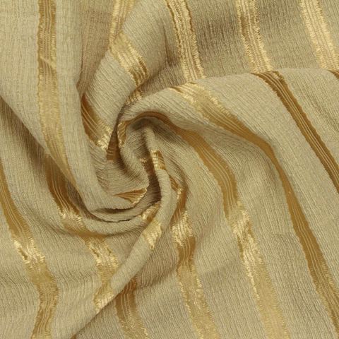 Striped 100% Viscose Crepe Fabric
