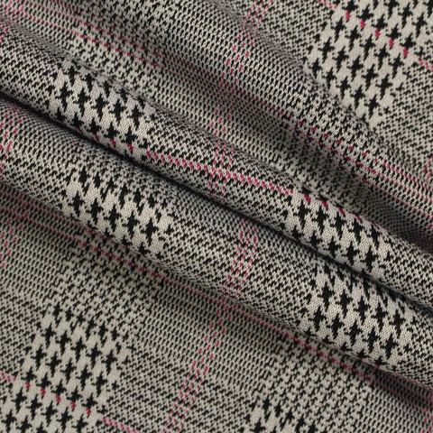 Plaid Viscose Knit Fabric