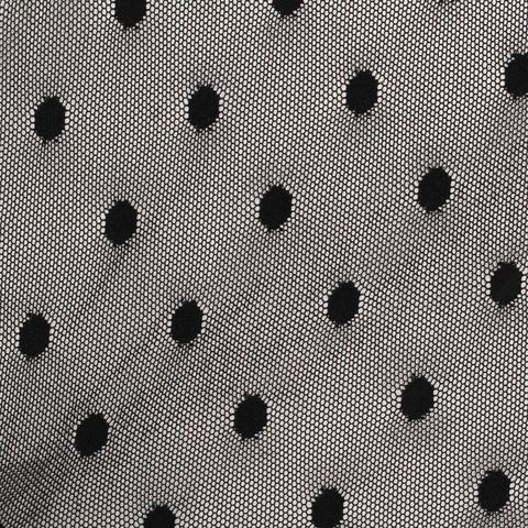 Dotted Nylon Stretch Lace Fabric