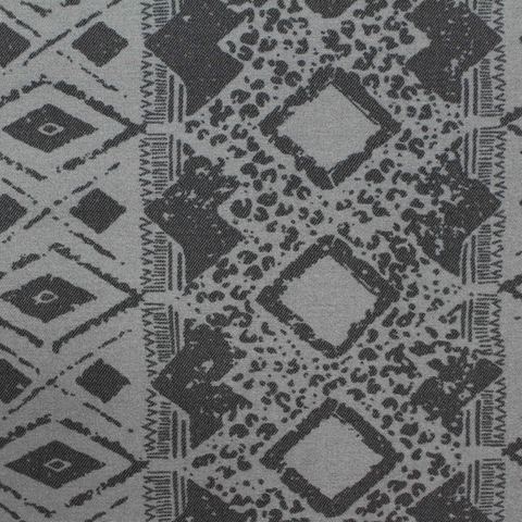 Grey Geometric-Diamond Bengaline, Viscose-Nylon