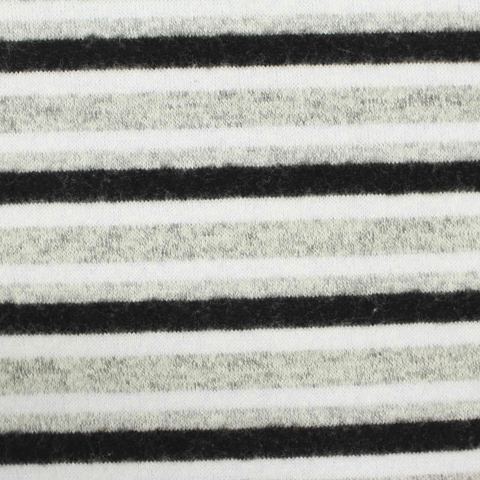 Striped Brushed Viscose Polyester Stretch Chunky Knit Fabric