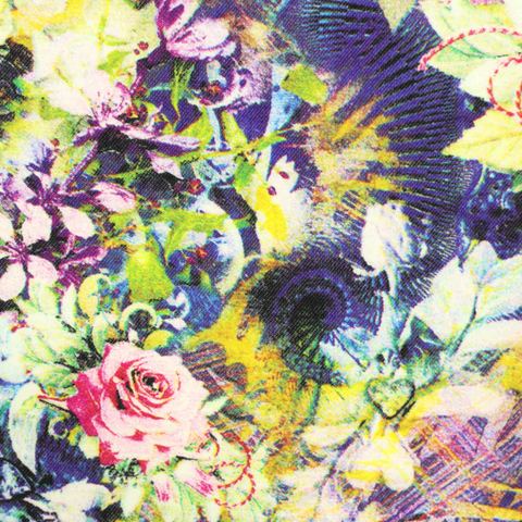 Bold Floral Viscose Nylon Stretch Bengaline Fabric