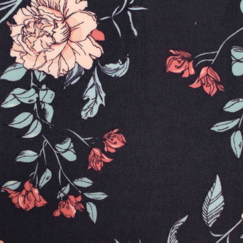 Bold Floral 100% Viscose Woven Fabric